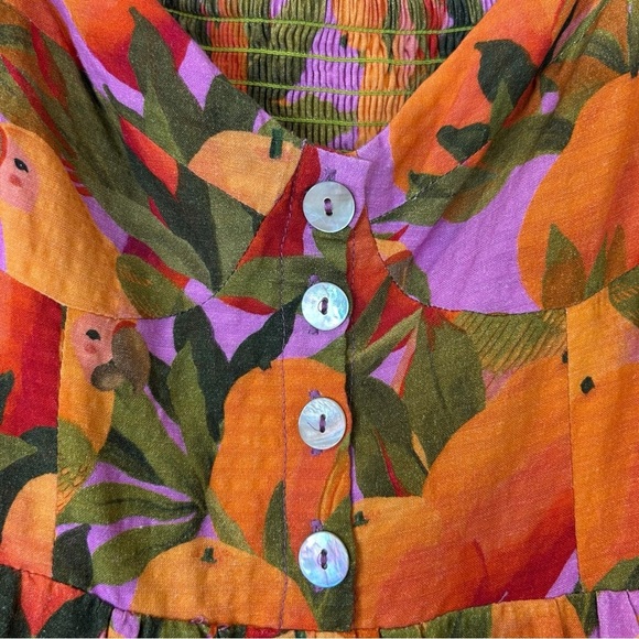 Farm Rio - NWT, Women’s ‘Mango Macaws’ Long-Sleeve Mini Dress in Lilac - Small - Picture 11 of 17